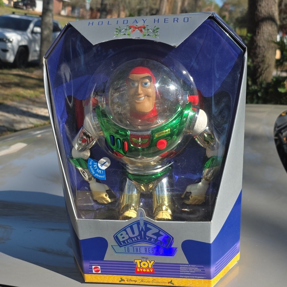 Mattel Buzz Lightyear Holiday Hero Toy Story Pixar 12" 1998 Figurine